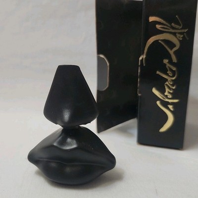 Vintage 1983 Salvador Dali Eau de Parfum .17 Oz  Black bottle Miniature Perfume