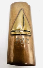 Vintage Sail Boat Etched/Engraved Copper & Brass Lighter Case for BIC Lighter