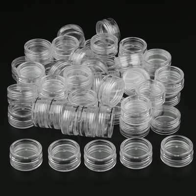 50 runde transparente Kosmetik Gläser Dosen Lotion Creme Balsam Balsam Topf Flasche