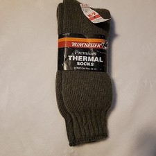 Vintage Winchester Premium Thermal Socks Stretch Fit 10-13 Green NWT
