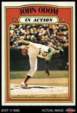 1972 Topps #558 Blue Moon Odom In Action Athletics 6 - EX/MT