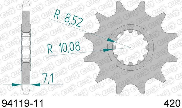 MH Motor Hispania RYZ 50 Pro Racing Enduro 50 Ritzel Afam 94119-11 420-image