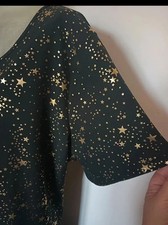 Black Maxi Dress with Golden Stars