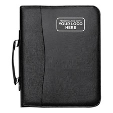 Personalised Logo A4 Conference Folder with Handle Ring binder Folio with Zipper