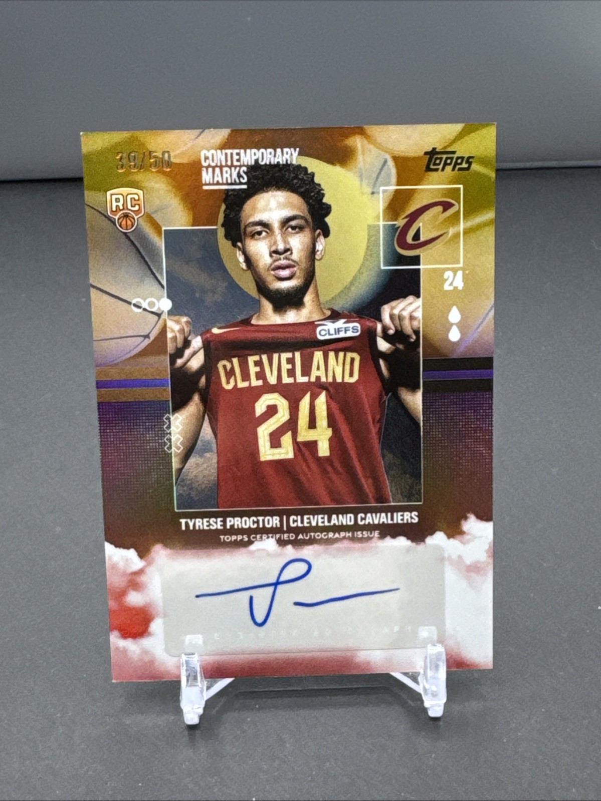 Tyrese Proctor 2025-26 Topps Contemporary Marks Rookie Gold Auto /50 Foil! Cavs!