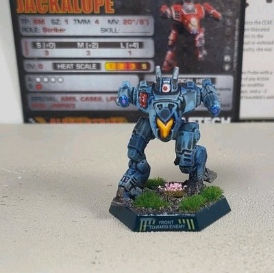 Battletech Painted Jackalope Mech With Pilot & Mech Card