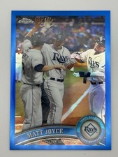 2011 TOPPS BOWMAN CHROME MATT JOYCE #128 BLUE /99 TAMPA BAY RAYS