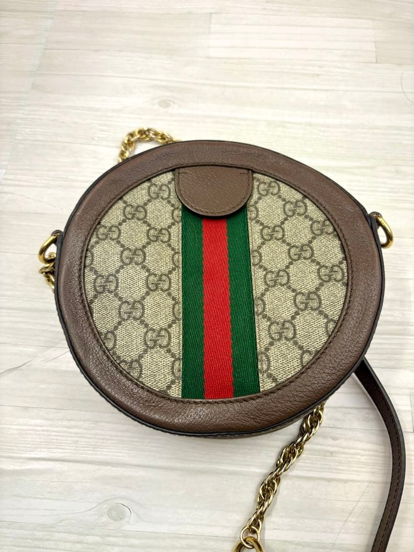 GUCCI Ophidia Crossbody Shoulder Bag GG Supreme Sherry Line Leather Beige M02158 thumbnail 8