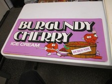 Baskin Robbins ice cream 1978 BURGUNDY CHERRY store display sign poster wine vat
