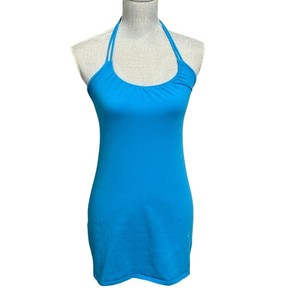 summer mini dress halter Blue Summer Skies Halter Mini Dress