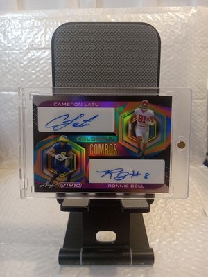 2023 Leaf Vivid Colorful Combos Auto Latu & Bell #CC-14, 5/5 On Print Run!