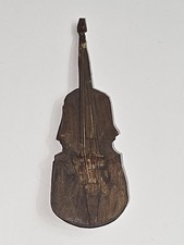 Antique Vintage wood Dollhouse Miniature Violin 3 1/4"