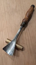 1.75" Huge Woodcarving Fishtail Gouge,Probably British