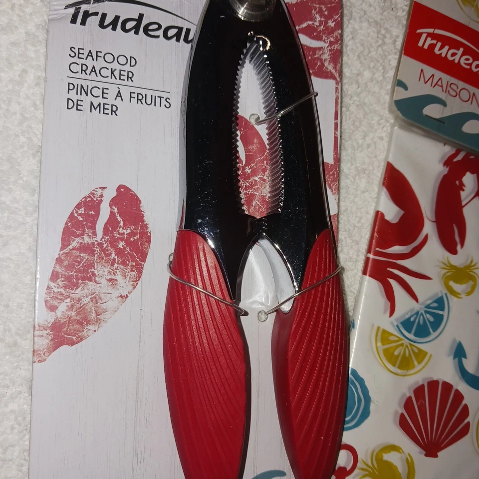 Seafood Cracker Seafood Bibs Seafood Picks. Trudeau Maison 7pcs. New  - Image 2 of 4