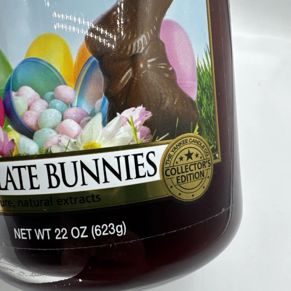 Yankee Candle Easter Chocolate Bunnies Collector's Edition Large 22oz Retired - Image 2 of 4