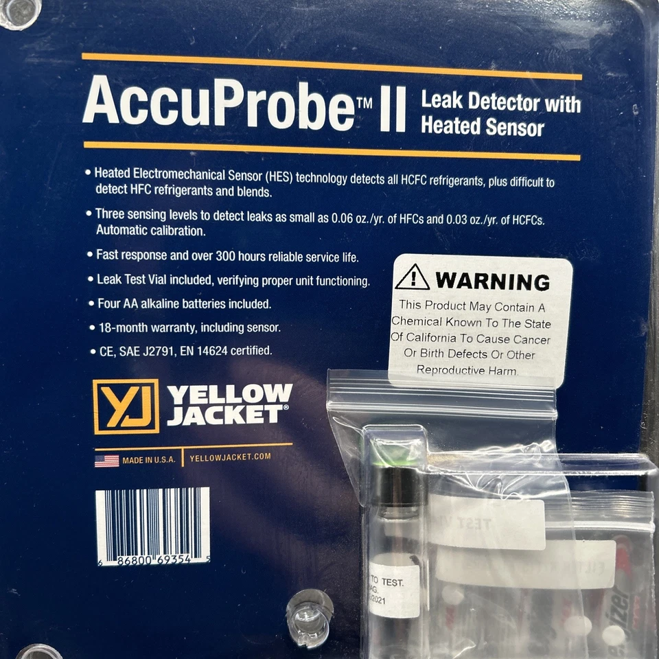 Probador de fugas de chaqueta amarilla Accuprobe II 69354 con estuche/NUEVO SIN ABRIR Foto 2 de 4