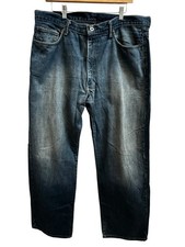 Polo Ralph Lauren Fillmore Jeans Mens 38x34 Baggy Distressed Dark Denim VTG