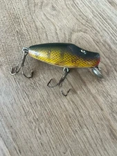 J.C. Higgins Vintage Wooden Wiggler Diver Fishing Lure By Paw Paw Bait Co.