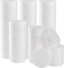 ZOOFOX 48 Pack Foam Circles for Crafts, 3 Inch Polystyrene Discs, Round...