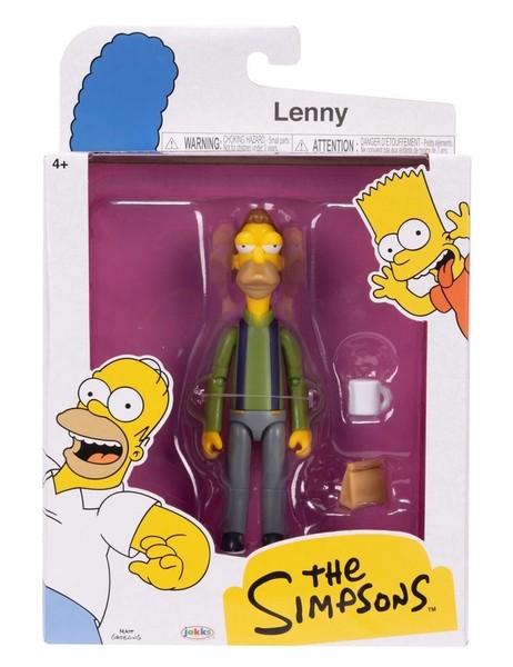 "Jakks Pacific Die Simpsons Wave 3 Lenny Leonard 5\" Actionfigur Neu Ovp"-image