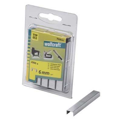 Tackerklammern 6mm 2000 Stück wolfcraft für Heftgerät Tackernadeln