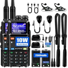 2X Baofeng UV-5RM 10W Multi-Band Long Range Two-Way Radio Walkie Talkie FULL KIT