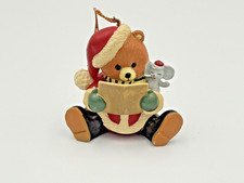 CHRISTMAS TREE TEDDY BEAR SANTA ORNAMENT WITH MOUSE HANGING DECOR