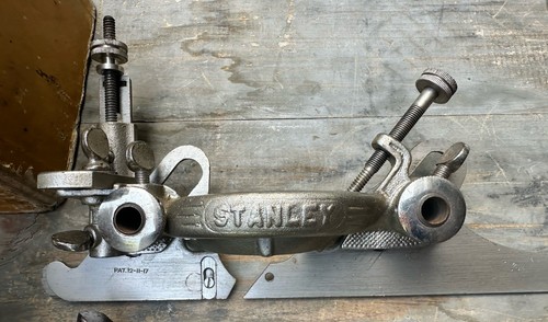 Stanley. No 55 Combination Plane Tool, Cutters, Blades, w/ Wood Boxes, Original - Picture 8 of 24