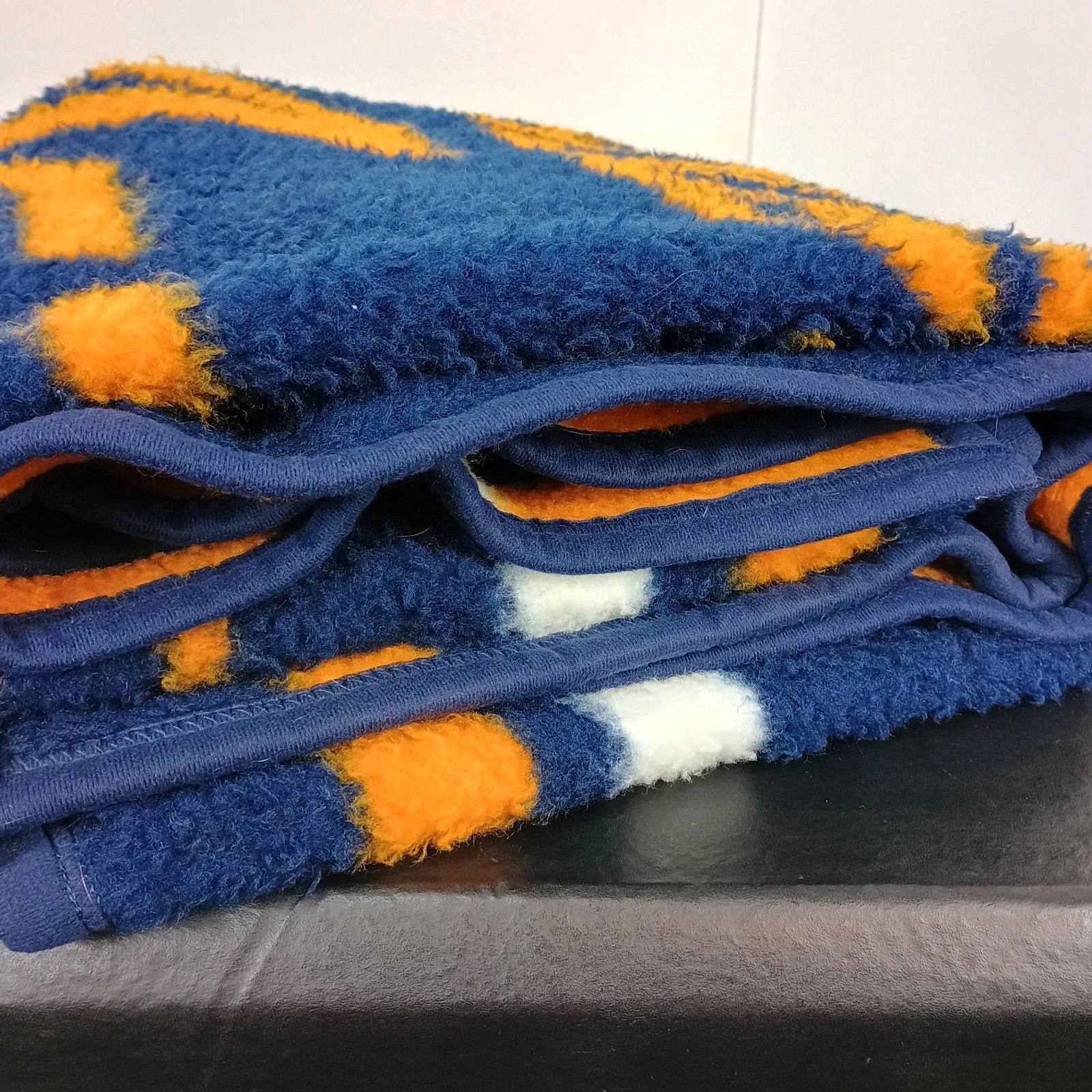 Vintage 1994 Houston Astros Biederlack Fleece Throw Blanket 48 X 55" Navy/Orange