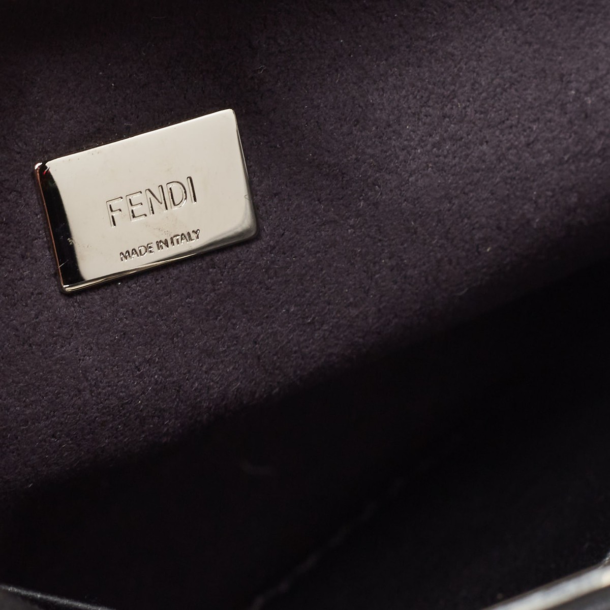 Fendi Black Leather Micro Crystal Embellished Peekaboo Fendi Black Leather Micro Crystal Embellished Peekaboo