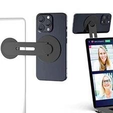 Magnetic Foldable Phone Holder for Laptop Adjustable Phone Monitor Side Mount