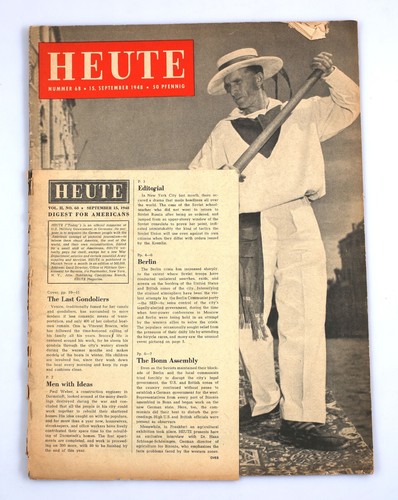 Settembre 1948 Oggi Rivista Lingua Tedesca Governo Militare USA Venezia - Foto 1 di 4