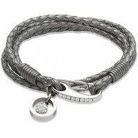 Brand Unique Jewelry Ladies Stainless Steel Leather Bracelet B256sg/19cm Brand Unique Jewelry Ladies Stainless Steel Leather Bracelet B256sg/19cm
