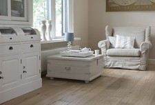 Engineered Oak Smoked,Hand Scraped & White Oiled Flooring 190mm Sample EO2011