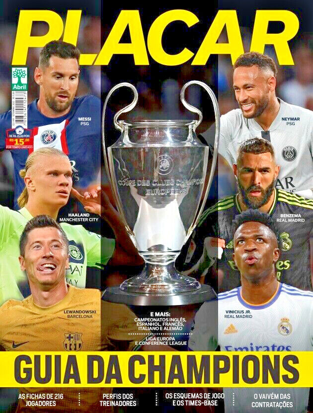 PLACAR CHAMPIONS LEAGUE GUIDE 2022 2023 PLAYERS PROFILES Brazil Soccer  Magazine