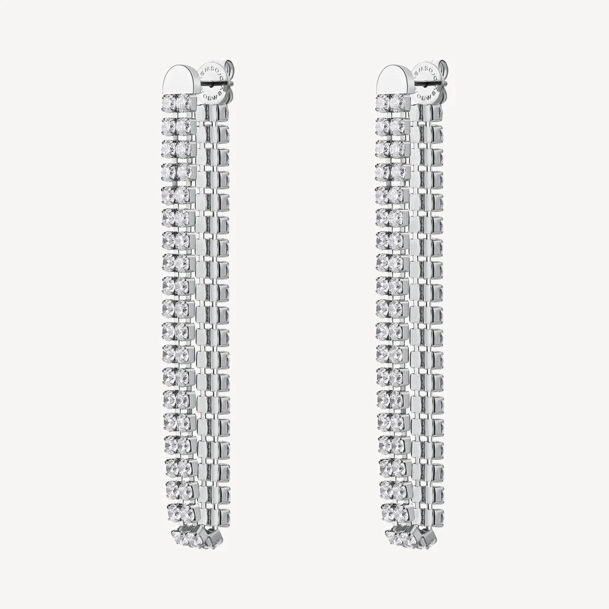 555Jewelry Orecchini a forma di cuore in acciaio inox da donna