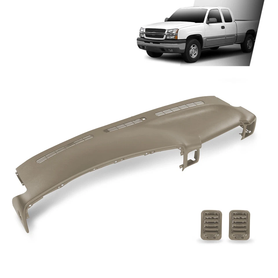 Dash Pad Dash Cap Panel Dashboard Fit For 99-06 Chevy Silverado GMC Sierra Tan - Image 2 of 4