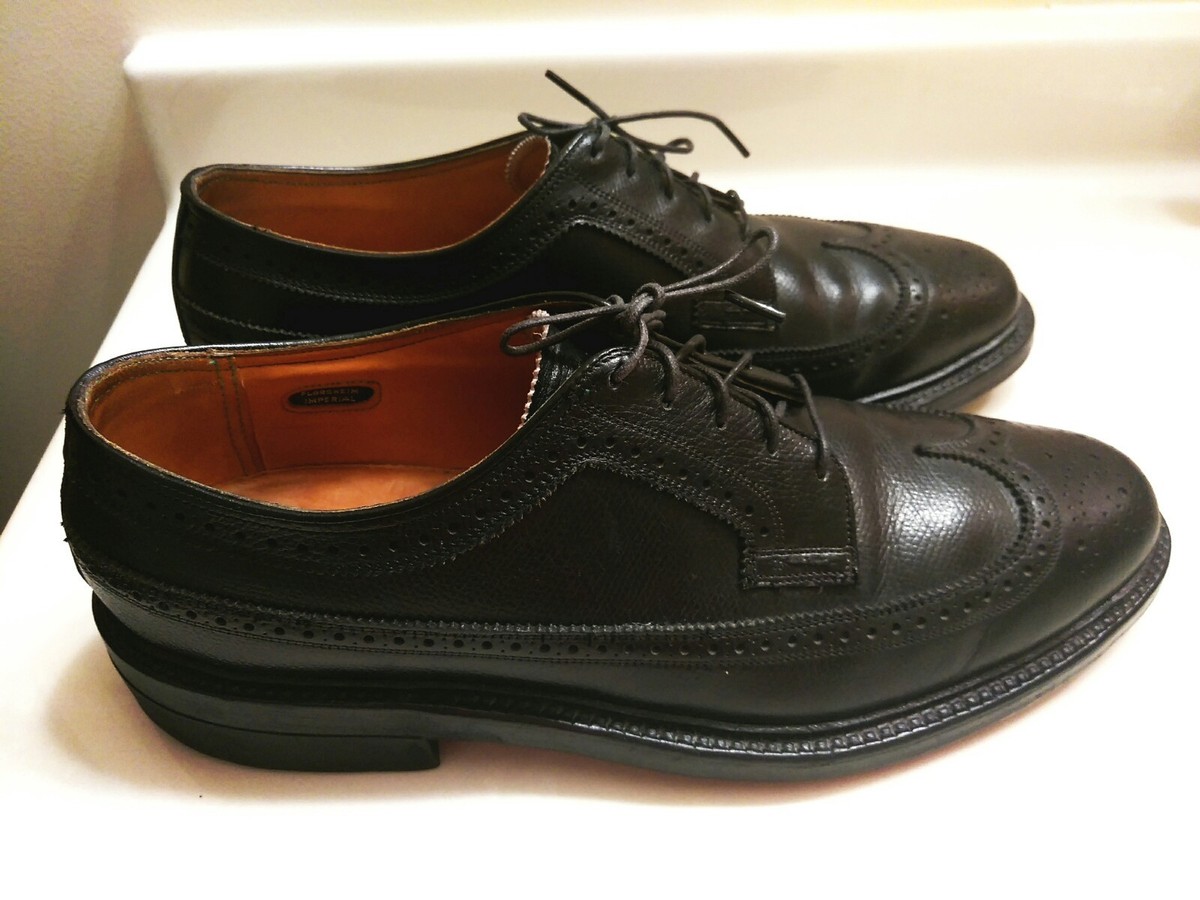 Florsheim Imperial Quality Black Leather Wingtip V Cleat  display picture 3