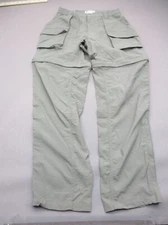 Columbia Size M Womens Gray 100% Nylon Zip Fly Pockets Convertible Pants 259