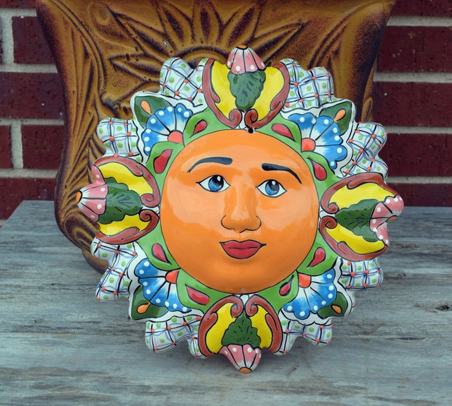 Sun Talavera Ceramic Sun Home Decor Kitchen Patio Garden Pottery Decor