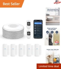 WiFi Door Alarm System - 8-Piece Smart Home Security Kit with Mobile Alerts