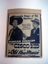 CISCO KID MOVIE ADVERTISEMENT ~ IN OLD NEW MEXICO AMERICAN WESTERN 1945