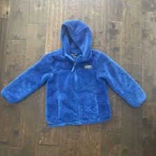 Eddie Bauer Youth Winter Coat Felece Full Zip Boys Size XS 5/6 Blue Unisex