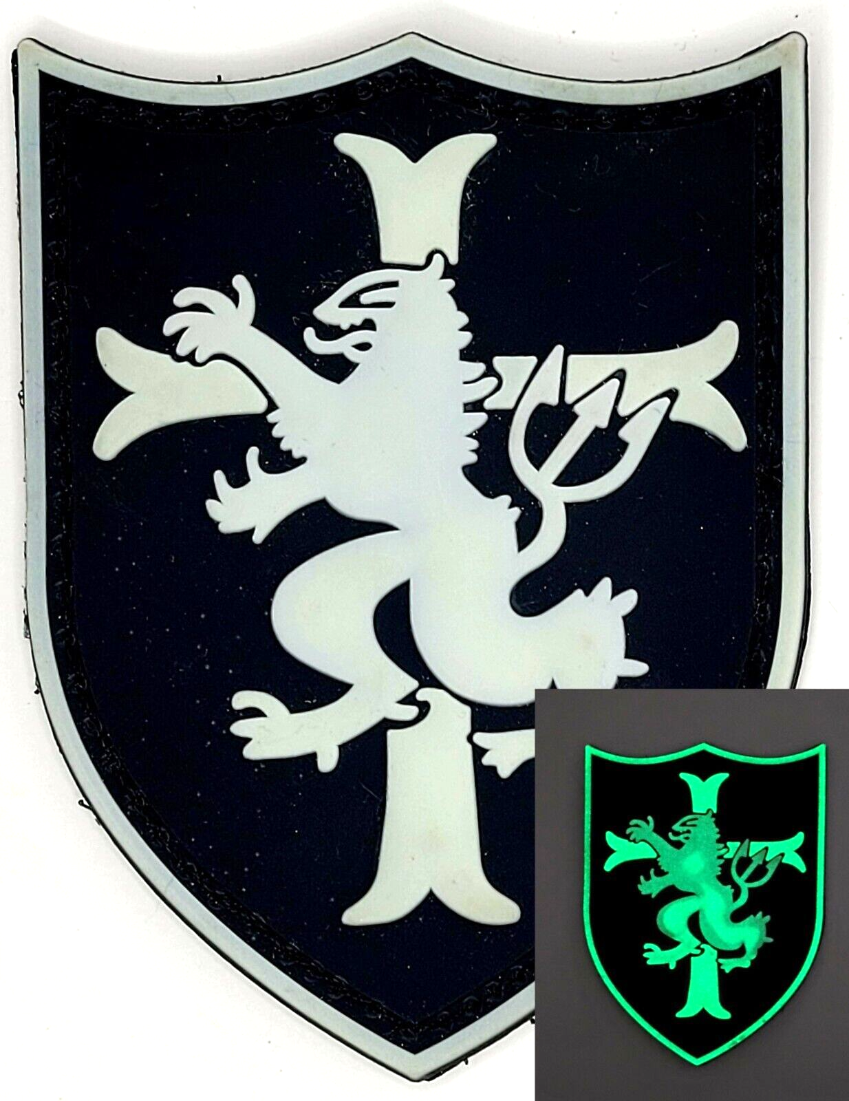 🔥 Navy Seal Team 6 Lion Crusader SWAT PVC Rubber Tactical Patch GLOWS