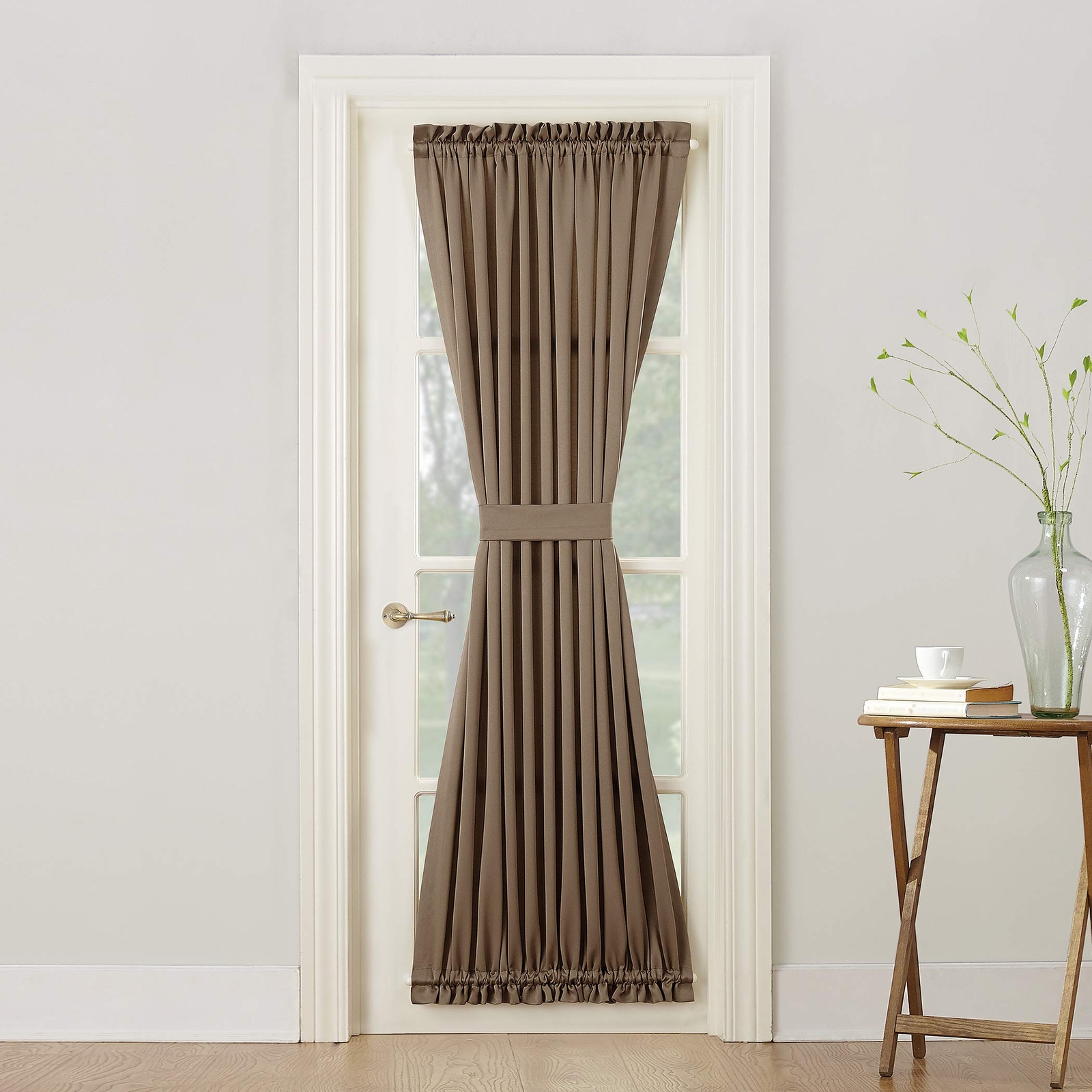 Sun Zero Barrow Energy Efficient Mocha Rod Pocket Curtain Panel 54x72