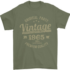 Vintage Year 61st Birthday 1965 Mens T-Shirt 100 Cotton