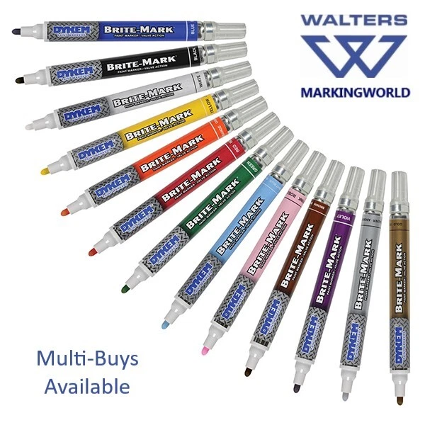 Dykem Brite-Mark Medium Paint Marker Pen | Mark Metal Timber Rubber | 1 Pen