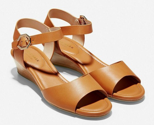 cole haan leather wedge sandals