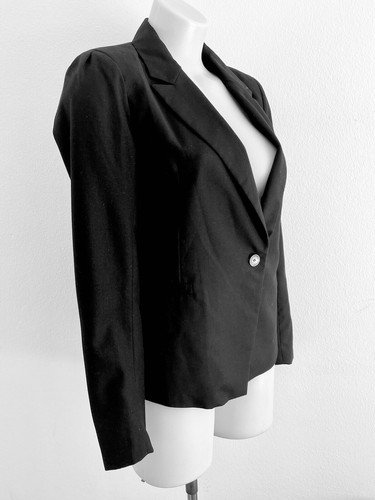Chevignon Womens Black Blazer Jacket casual smart office business elegant size S - Picture 2 of 12