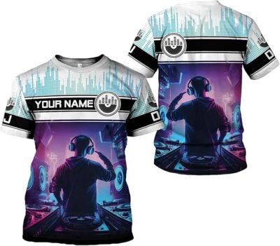 Custom DJ Shirts Tshirts Gifts for Women Best Gifts for DJs Men Funny DJ T Shirt